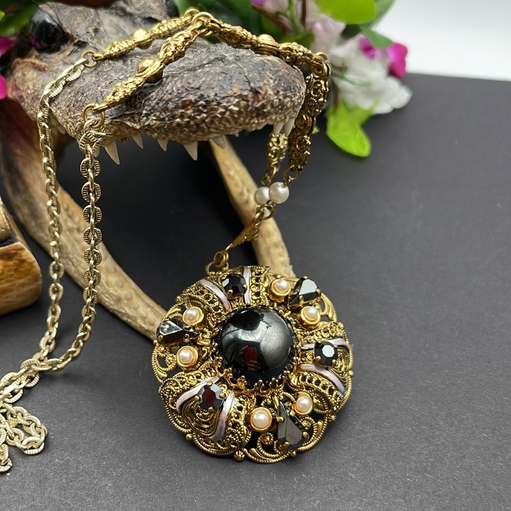 Western Germany filigree necklace A55 🔥